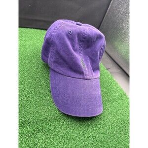 Polo Ralph Lauren Baseball Cap Purple Women's Adjustable Leather Strap Pony EUC